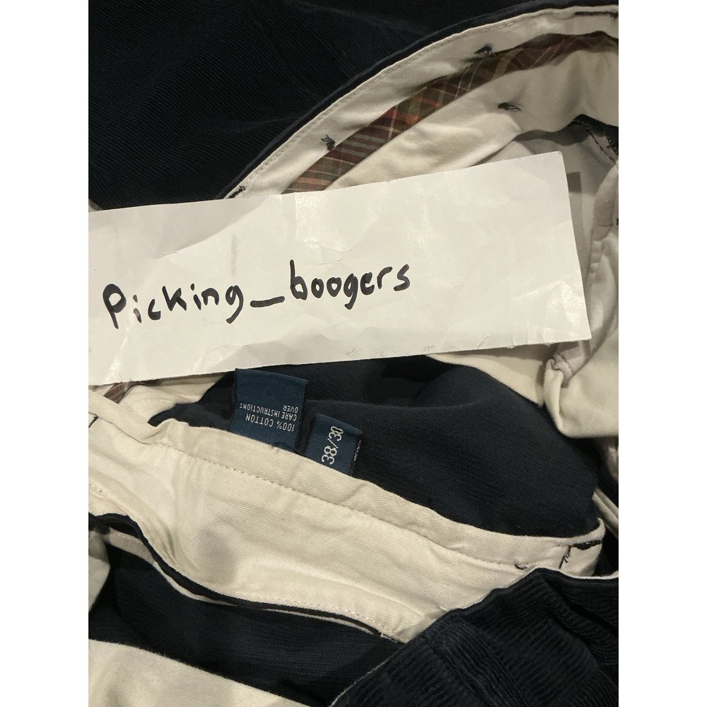 Vintage Polo Ralph Lauren Men's Corduroy Hammond Pants Measure 38x30 Navy Blue - Picture 3 of 6
